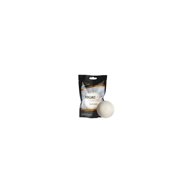 EVERCIL ESPONJA FACIAL ORGANICA KONJAC-PUFF (1 pieza)